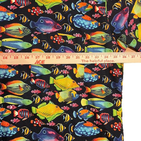 Vintage Hiphanis Colorful Fish Printed Short Sleeve Shirt Men’s Size XL Vtg 90s - Picture 6 of 8